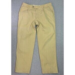 Meyer Comfort Stretch Chino Pants Men’s 38x32 Beige Khaki Non Iron Trousers